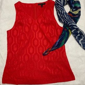 Banana republic red sleeveless blouse size 6